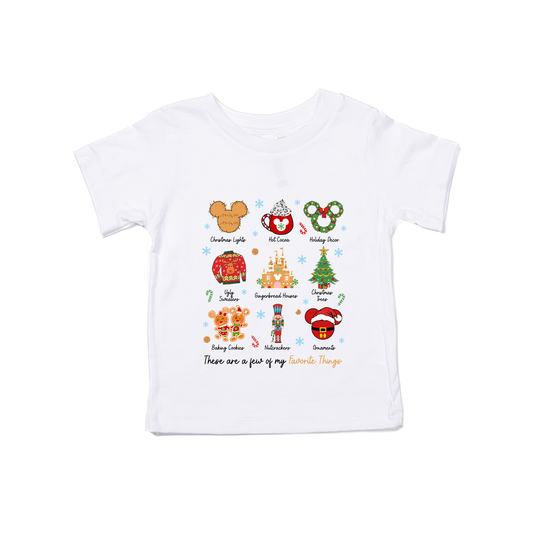 These Are A Few of My Favorite Things (Christmas Magic Mouse) - Kids Tee (White)