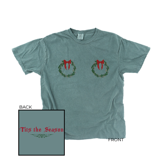 Tits the Season (Front & Back) - Tee (Blue Spruce)