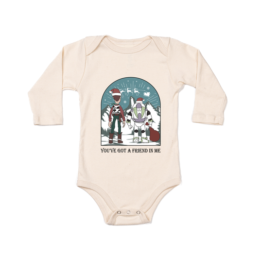 You've got a friend in me Christmas - Bodysuit (Natural, Long Sleeve)