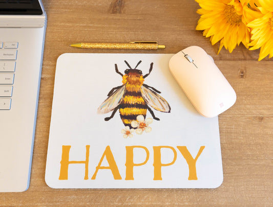 Bee Happy - Mouse Pad