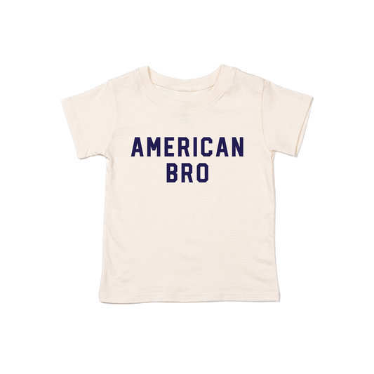 American Bro (Navy) - Kids Tee (Natural)
