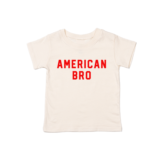 American Bro (Red) - Kids Tee (Natural)
