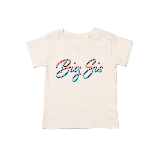 Big Sis (90's Inspired, Pink/Blue) - Kids Tee (Natural)