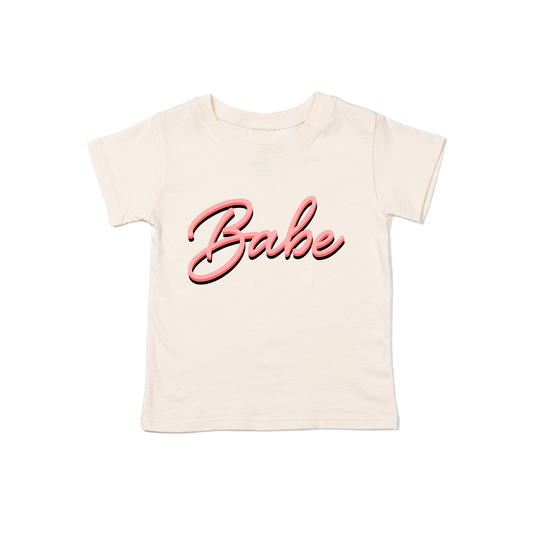 Babe (90's Inspired, Pink) - Kids Tee (Natural)