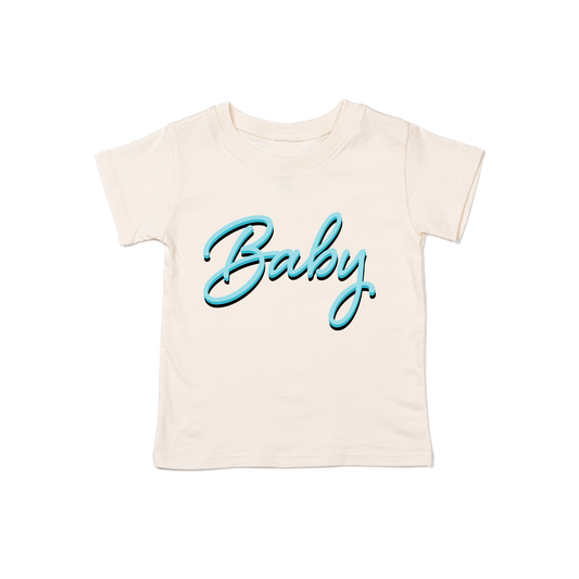 Baby (90's Inspired, Blue) - Kids Tee (Natural)