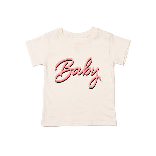 Baby (90's Inspired, Pink) - Kids Tee (Natural)