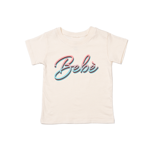 Bebe' (90's Inspired, Pink/Blue) - Kids Tee (Natural)