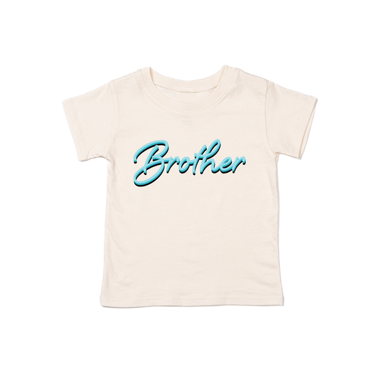 Brother (90's Inspired, Blue) - Kids Tee (Natural)