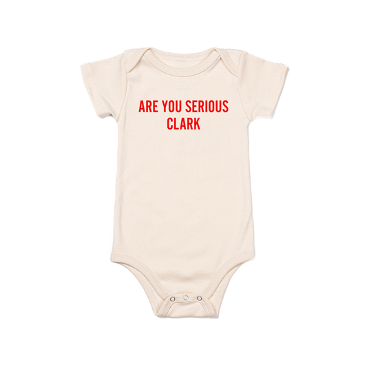 Are You Serious Clark (Red) - Bodysuit (Natural, Short Sleeve)