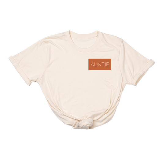 Auntie (Boxed Collection, Pocket, Rust Box/White Text) - Tee (Natural)