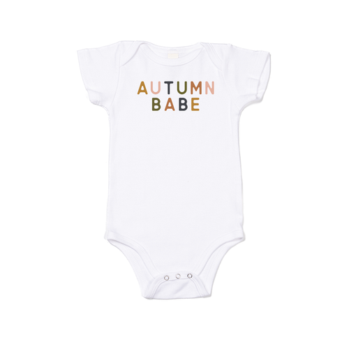 Autumn Babe - Bodysuit (White, Short Sleeve)