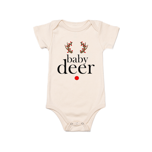 Baby Deer - Bodysuit (Natural, Short Sleeve)