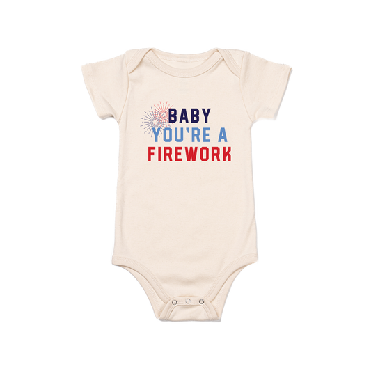 Baby You're A Firework - Bodysuit (Natural, Short Sleeve)