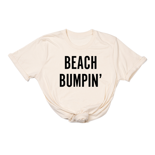 Beach Bumpin' (Black) - Tee (Natural)
