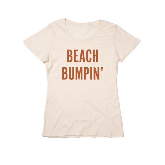 Beach Bumpin' (Rust) - Women's Fitted Tee (Natural)