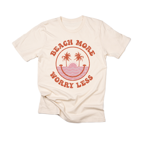 Beach More Worry Less - Tee (Vintage Natural, Short Sleeve)