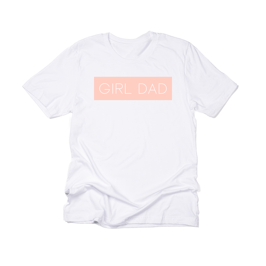 Girl Dad® (Boxed Collection, Ballerina Pink Box/White Text) - Tee (White)