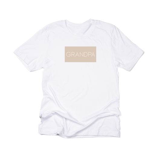 Grandpa (Boxed Collection, Stone Box/White Text, Across Front) - Tee (White)