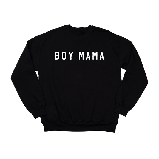 Boy Mama (White) - Sweatshirt (Black)
