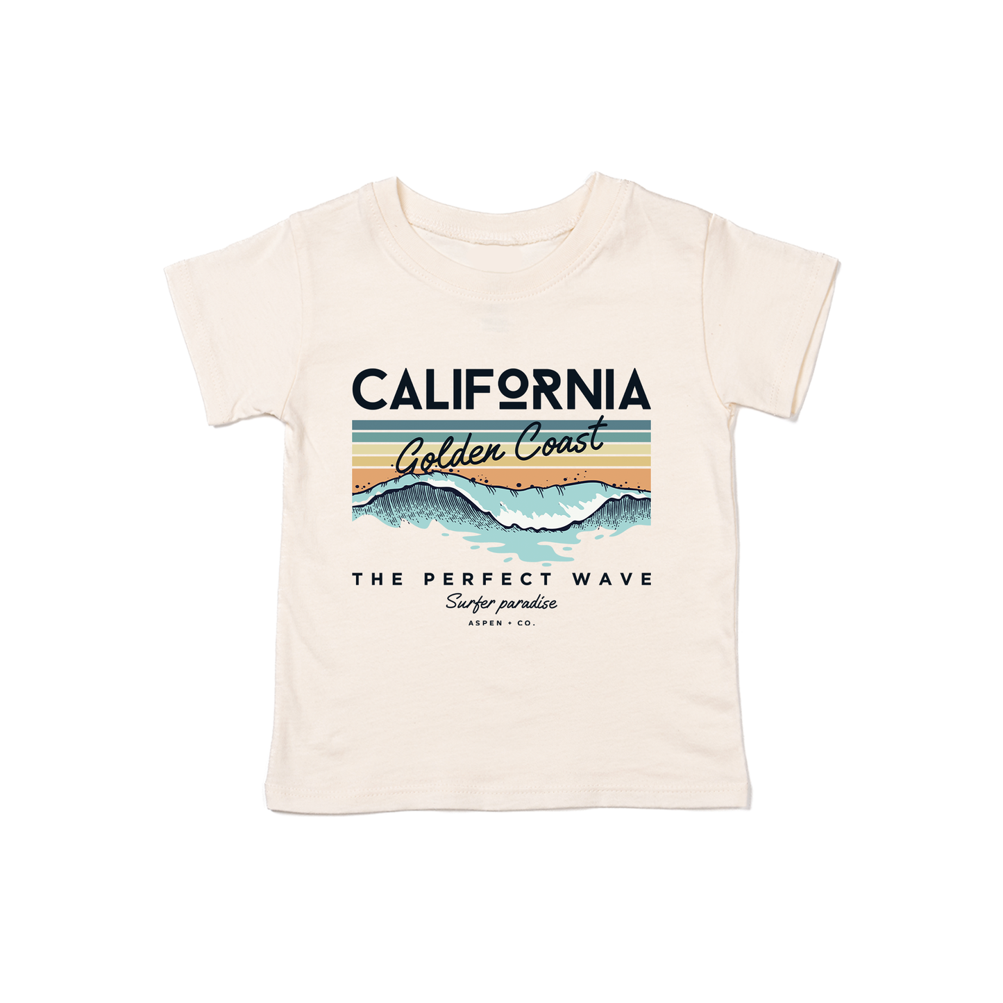 California Golden Coast (Graphic) - Kids Tee (Natural)