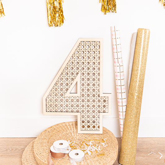 Faux Cane Rattan - Number or Letter (Single)