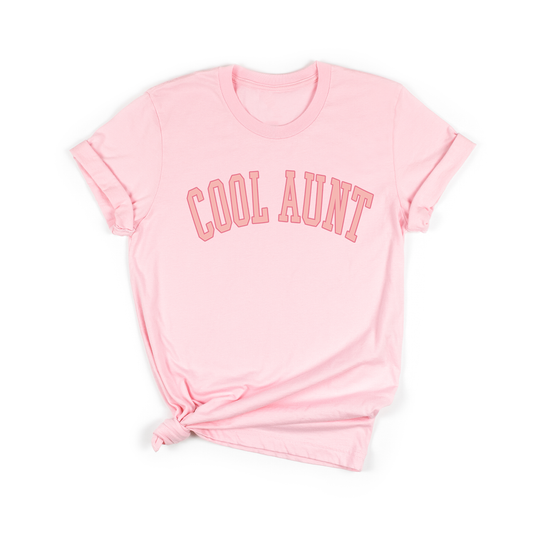 Cool Aunt (Pink Varsity) - Tee (Pink)