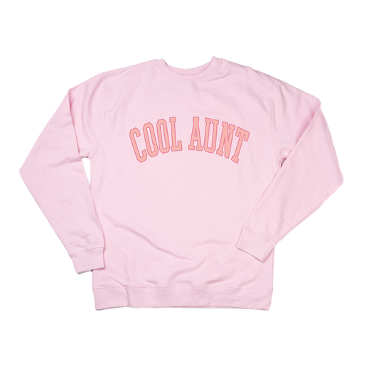 Cool Aunt (Pink Varsity) - Sweatshirt (Light Pink)
