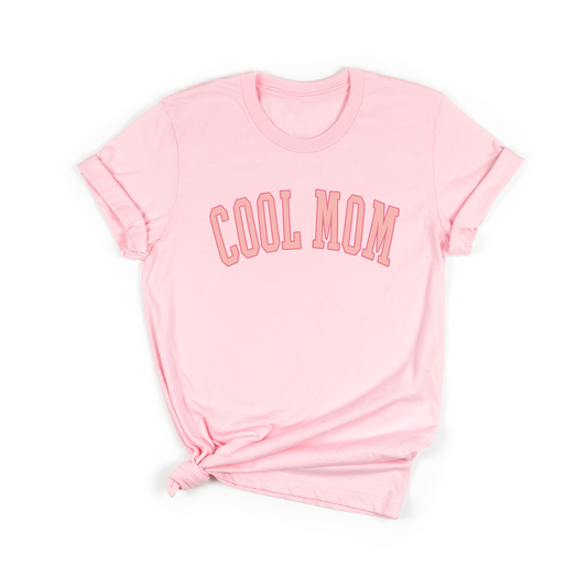 Cool Mom (Pink Varsity) - Tee (Pink)
