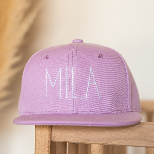 Custom Embroidered Name - Kids Trucker Hat (Lilac)