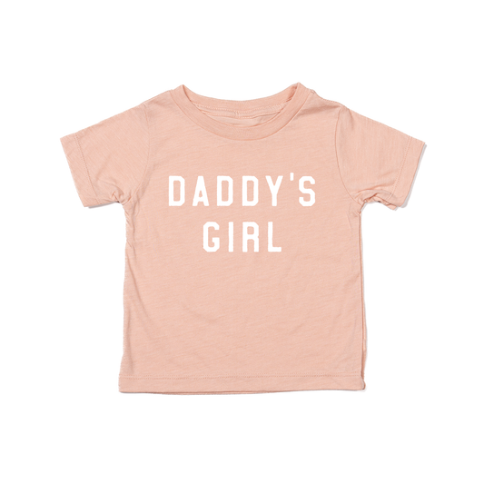 Daddy's Girl (White) - Kids Tee (Peach)