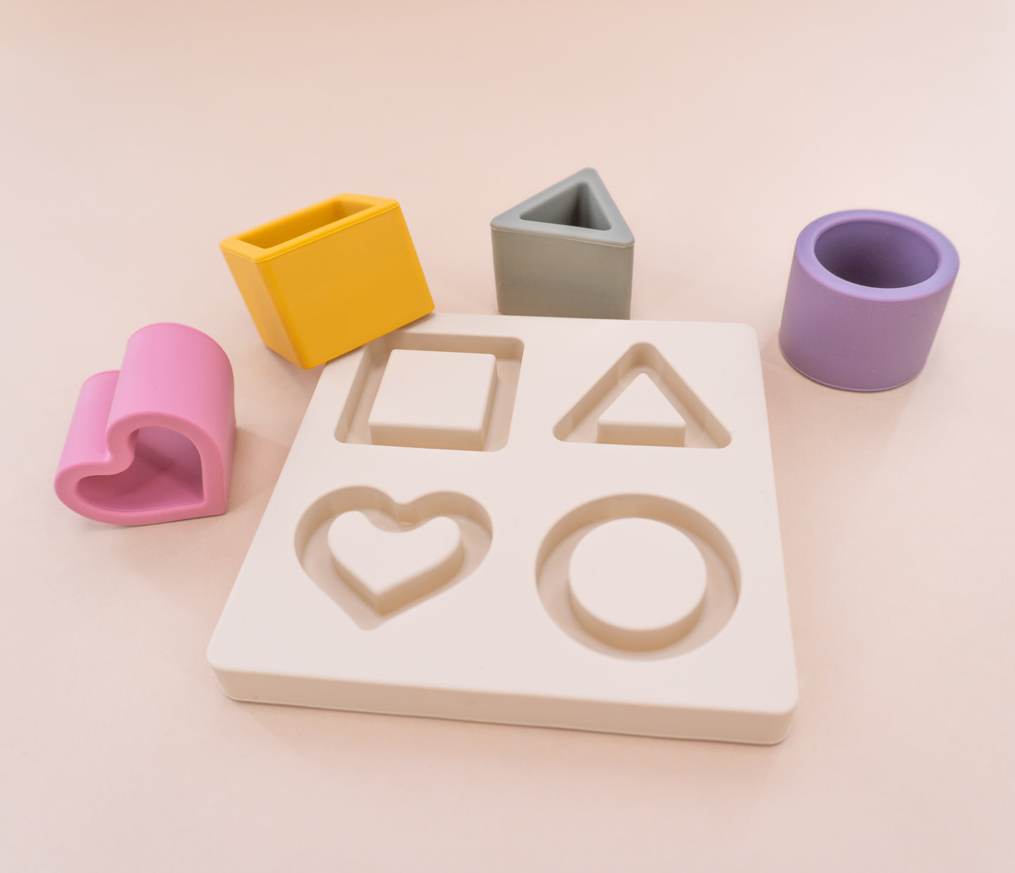 Silicone Puzzle Toy & Teether - Tan