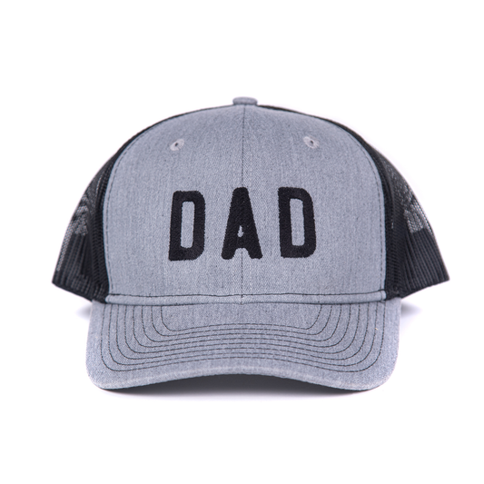 Dad (Black) - Trucker Hat (Gray/Black)