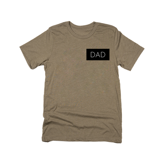 Dad (Boxed Collection, Pocket, Black Box/White Text) - Tee (Olive)