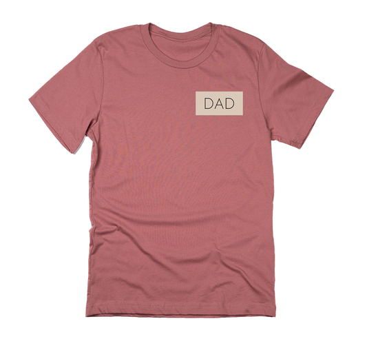 Dad (Boxed Collection, Pocket, Stone Box/Black Text) - Tee (Mauve)