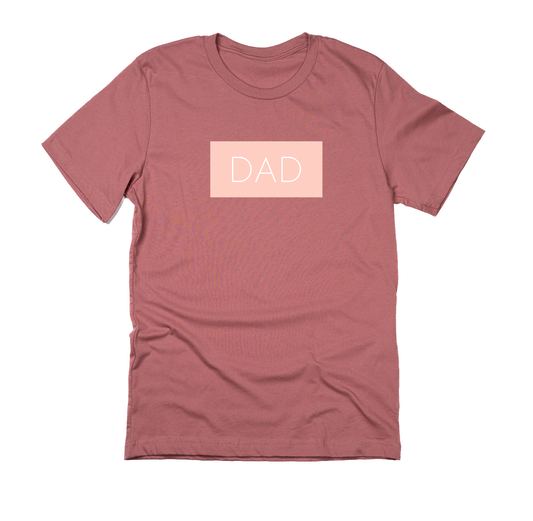 Dad (Boxed Collection, Ballerina Pink Box/White Text, Across Front) - Tee (Mauve)