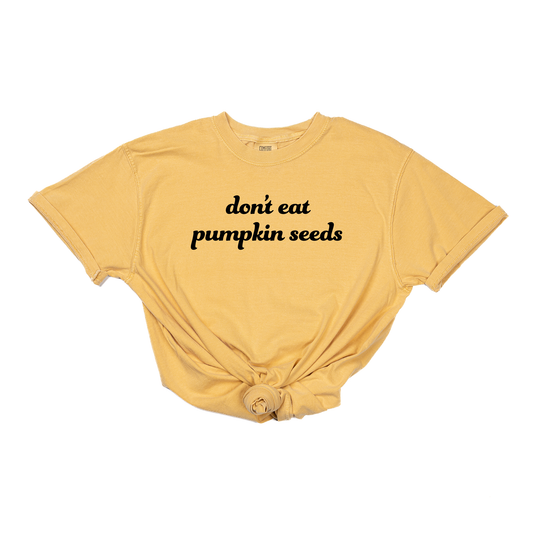 Don't Eat Pumpkin Seeds Tee - Tee (Vintage Mustard, Short Sleeve)