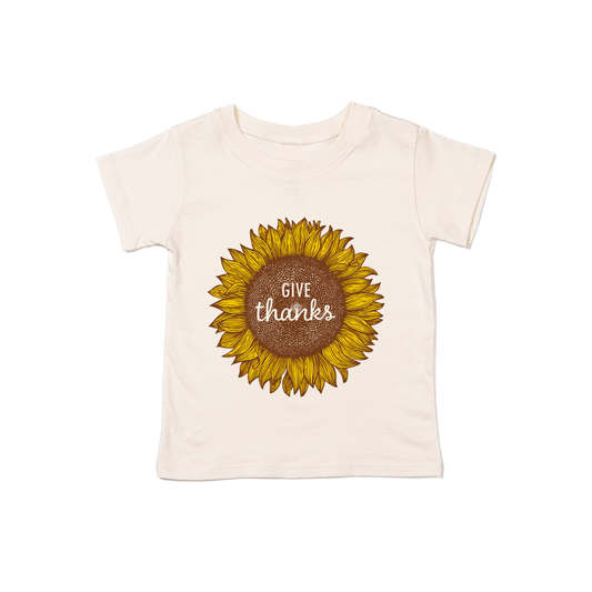 Give Thanks Sunflower - Kids Tee (Natural)