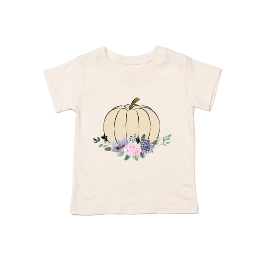 Ivory Floral Pumpkin - Kids Tee (Natural)