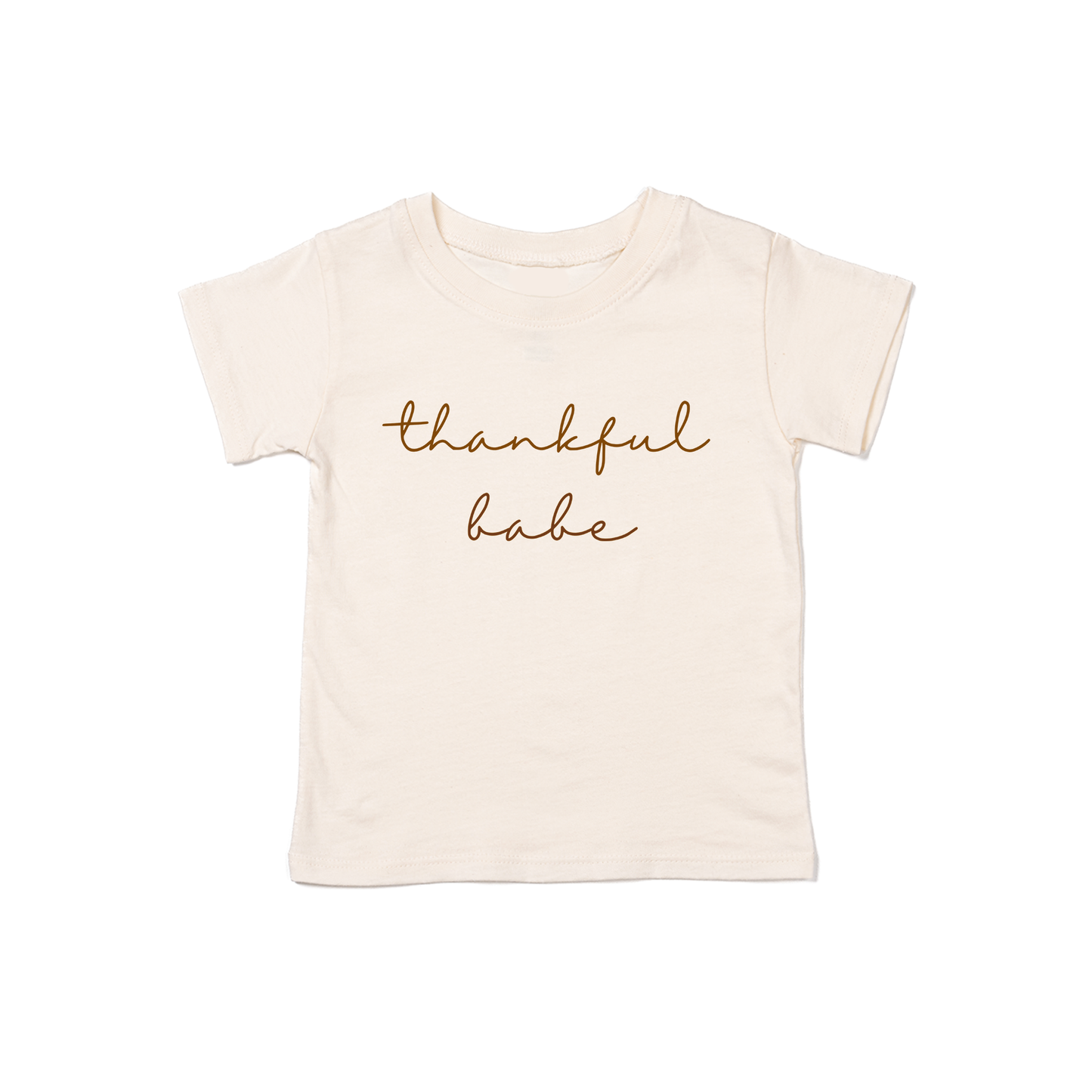 Thankful Babe (Auburn) - Kids Tee (Natural)