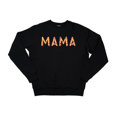 Fall Leaves Mama - Heavyweight Sweatshirt (Black)