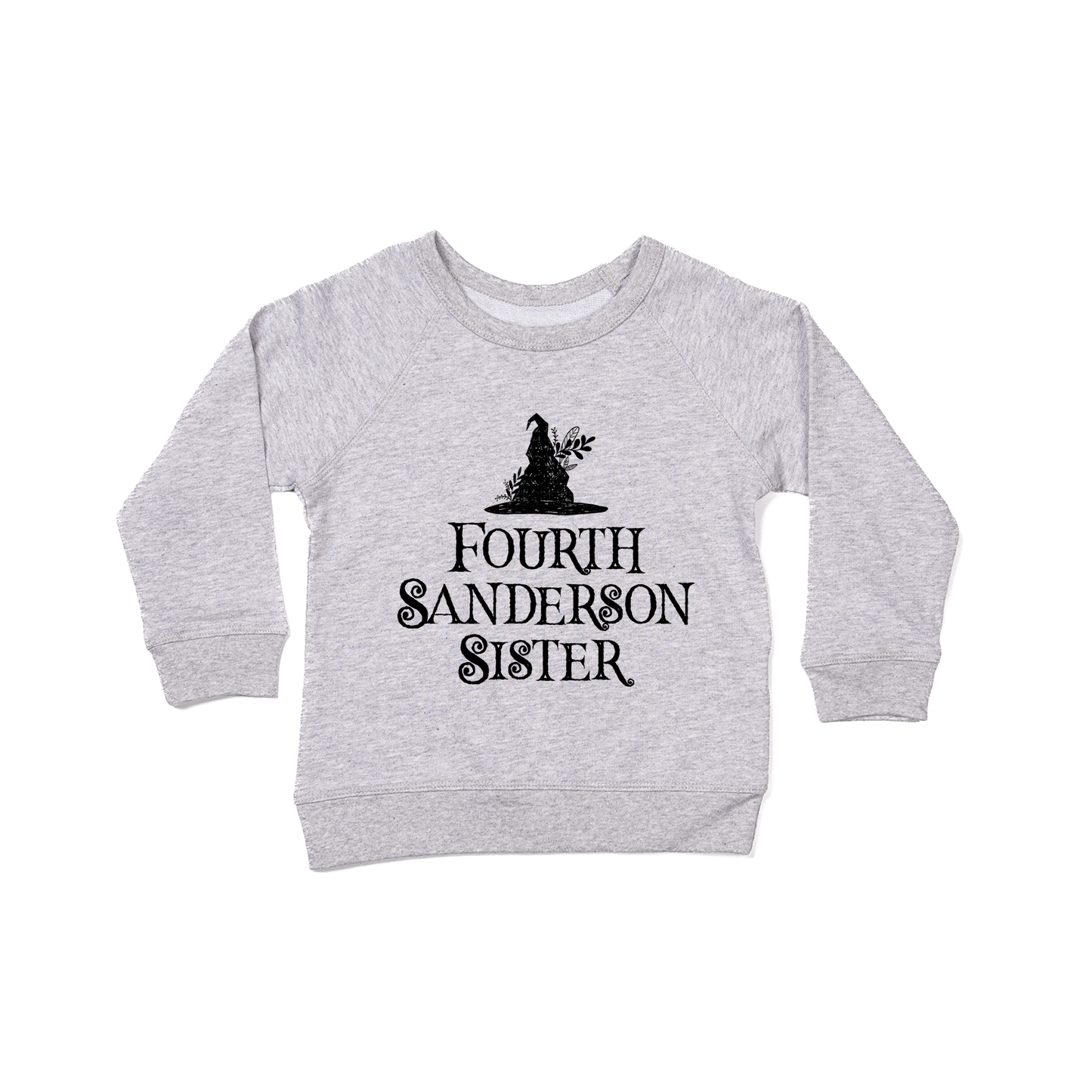 Fourth Sanderson Sister (Black) - Kids Sweatshirt (Heather Gray)
