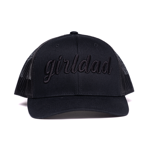 Girl Dad® (Black, 3D Puff) - Trucker Hat (Black)