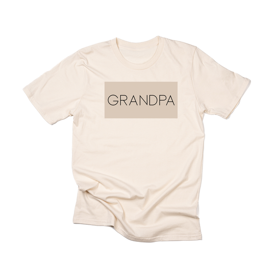 Grandpa (Boxed Collection, Stone Box/Black Text, Across Front) - Tee (Natural)