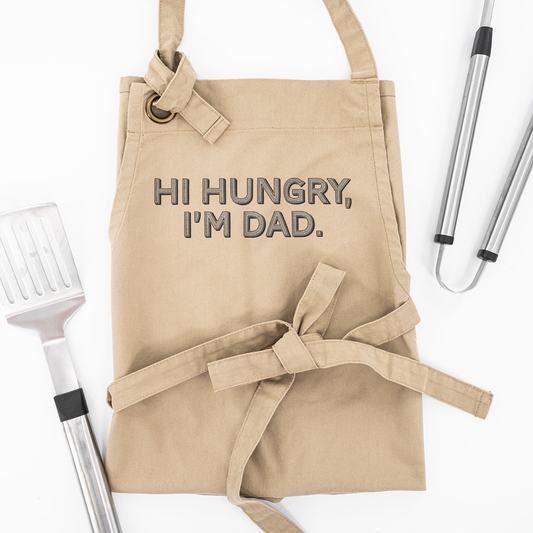 Hi Hungry, I'm Dad - Apron (Khaki)