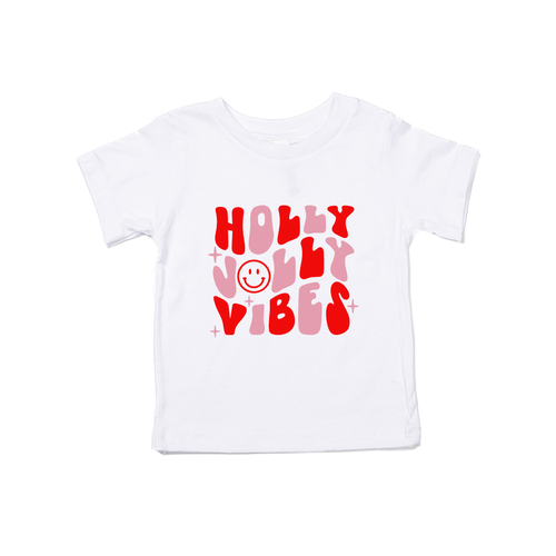 Holly Jolly Vibes - Kids Tee (White)