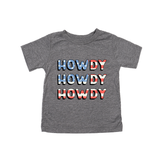 Patriotic Howdy - Kids Tee (Gray)