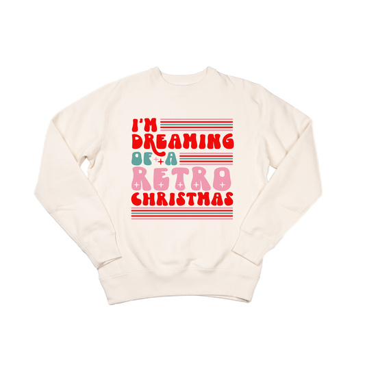 I'm Dreaming of a Retro Christmas - Heavyweight Sweatshirt (Natural)