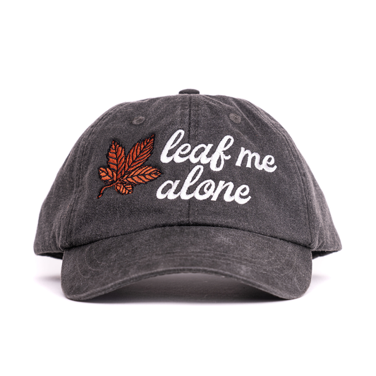 Leaf Me Alone - Baseball Hat (Charcoal)
