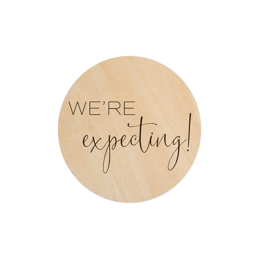 Madden - We're Expecting! (Baby Announcement) - 5" Wooden Disc