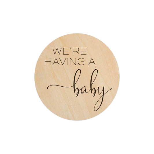 Madden - We're Having A Baby - Wooden Announcement Disc